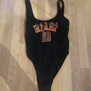 Vintage Delta Phi Epsilon Unicorn - Black Body Shaping Cami One Piece, Leotard
